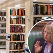 Fiona Bruce MP, inset, has spoken of her opposition to proposals on cutting library hours