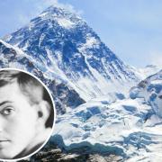Mount Everest and, inset, George Mallory
