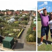 View of Over Allotments with last year's bowling team captains,  Jim Kettle (left) and Becky Edwards (right)