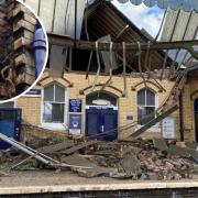 MP Mike Amesbury believes large roots resulting from neglect lead to the collapse of Northwich Station. Photos taken in 2021