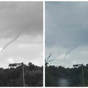A funnel cloud spotted above Northwich