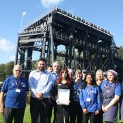 The customer service team at the Anderton Boat Lift Visitor Centre