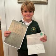 Cadell Hayes was  left 'gobsmacked' after receiving a letter from Sir David Attenborough
