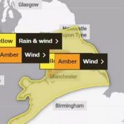 An amber weather warning issued at 4am on Monday, November 13 by the Met Office