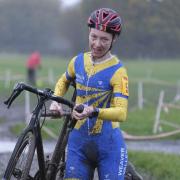 Louise Mainwaring tackling the mud of the Cheshire Showground