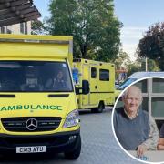 Paul and Paula Williams, inset, helped to deliver three ambulances to Ukraine