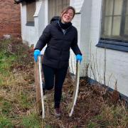 Councillors Felicity Davies and Arthur Neil cleaned up the 'mission building' in Castle