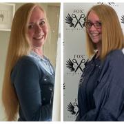 Stephanie Cowburn donated 17 inches of hair to the Little Princess Trust, and raised more than £1,500 and counting
