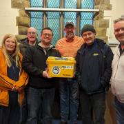(L to R): Sustainability Northwich's Cynthia Moor; Northwich Rotary's Peter Holland; Cllr Lee Siddall; Angling Trust's Kris Kent; Growzone's Pete Attwood; Weaverham parish councillor,  Jason Endress