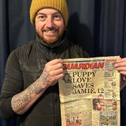 Jamie Jeffries reflects on the time he made the front page of the Northwich Guardian, after being saved from a fire by his dog Jet
