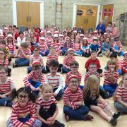 Pupils at St Mary's dressed up as Where's Wally for World Book Day