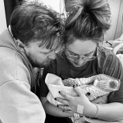 Shell Tench (right) and her husband Josh, with baby Lenny at Leighton Hopsital