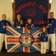 Members of Koshido-Ryu Karate Club in Winsford with their medals