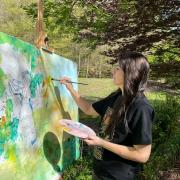 Anchen Bamford is combining her two passions, painting and nature, to raise money for victims of trafficking