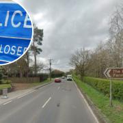 The A49 is closed following a crash