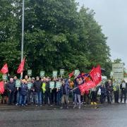 Staff at Morrisons Gadbrook are striking over pay and pensions