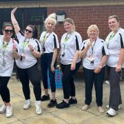 The hospital's staff and patients took part in a sports day to raise awareness about mental health