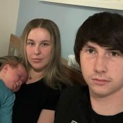 Megan Parrott and Lee Birtles, baby Roman, and Bonnie the dog were living in one room at Middlewich Travelodge