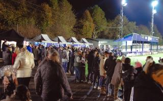 Hundreds gathered at Barton Stadium for Winsford's annual fireworks event
