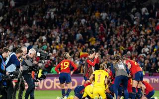 Spain won the World Cup in front of a 75,000-plus crowd in Sydney (Zac Goodwin/PA)