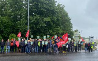 Staff at Morrisons Gadbrook are striking over pay and pensions