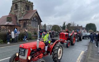 A big tractor run  from Northwich to Warrington  attracted hundreds of spectators