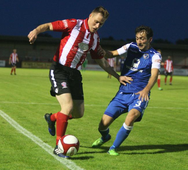 Steven Tames scored the only goal when Witton Albion overcame Sutton Coldfield in a Northern Premier League fixture in August. Picture: Keith Clayton